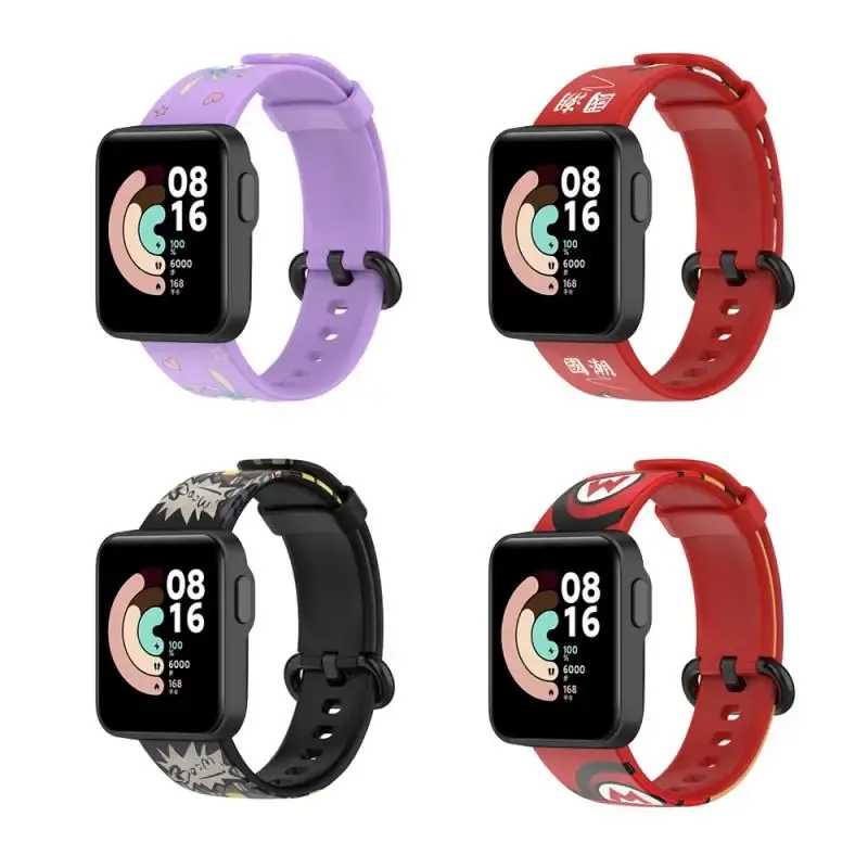 Cinghia stampata per xiaomi mi orologio lite polso da braccio rosso orologio filtro filtro polso 12 colori opzionali