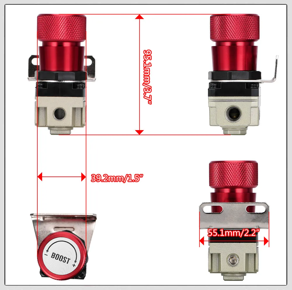 T2 Universal Adjustable Manual Gauge Turbo Boost Controller 1-150 PSI ...