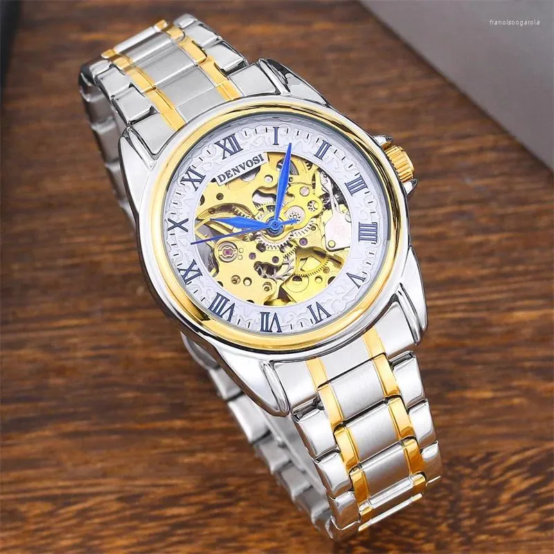 Wristwatches Fashion Casual Men's Minimalist Automatic Mechanical Watch Classic Versatile Stainless Steel Wrist Watches
