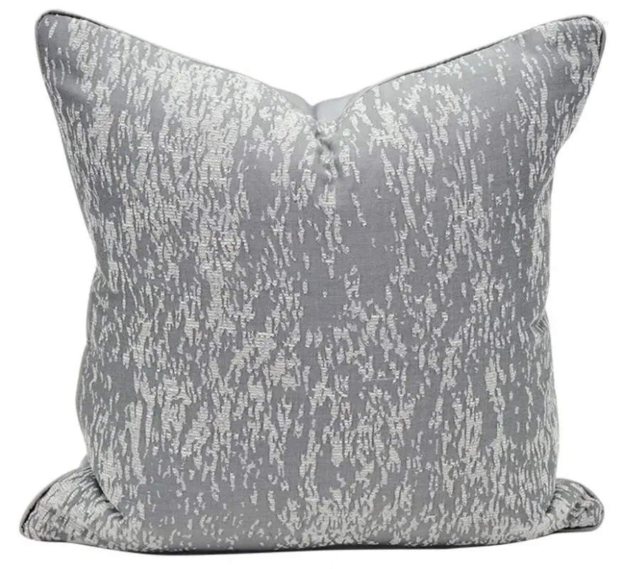 Kudde Fashion Cool Grey Geometric Decorative Throw Pillow/Almofadas Fall 45 50 Europeiska moderna Jacquard Cover Home Decorating