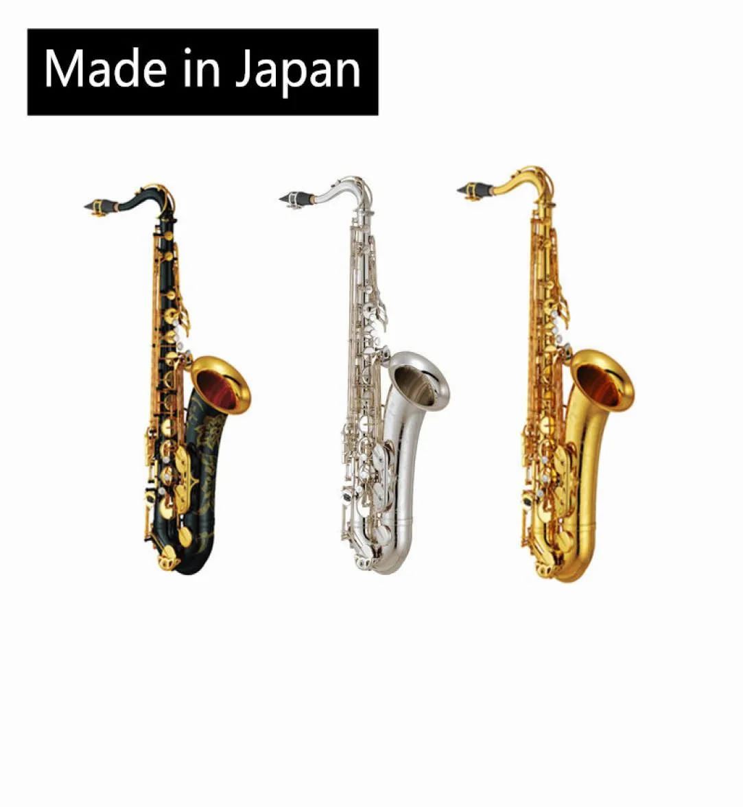 Hergestellt in Japan 875 Tenor Flat B Saxophon Gold Lack Saxophon Tenor Fall FALL E SAX Silber Keys Tenor Saxphone Paket Mail4949211