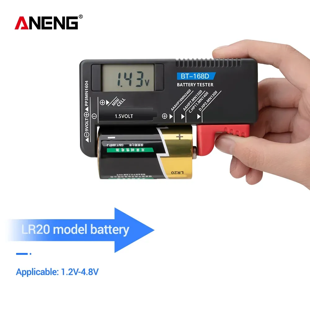 ANENG BT-168/ BT-168D Digital Battery Capacity Tester Tester Carica a scacchi Indicador de Bateria Strumenti di attrezzatura elettronica fai-da-te