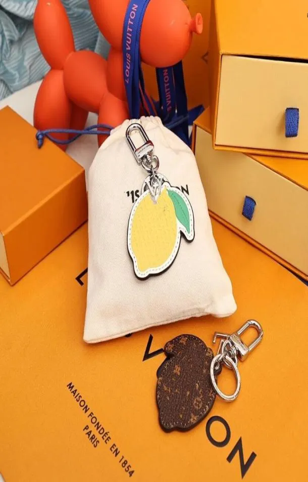 Designer geprägter Buchstabenschlüssel Brieftasche Luxusmarke Zitronenschlüsselkäse