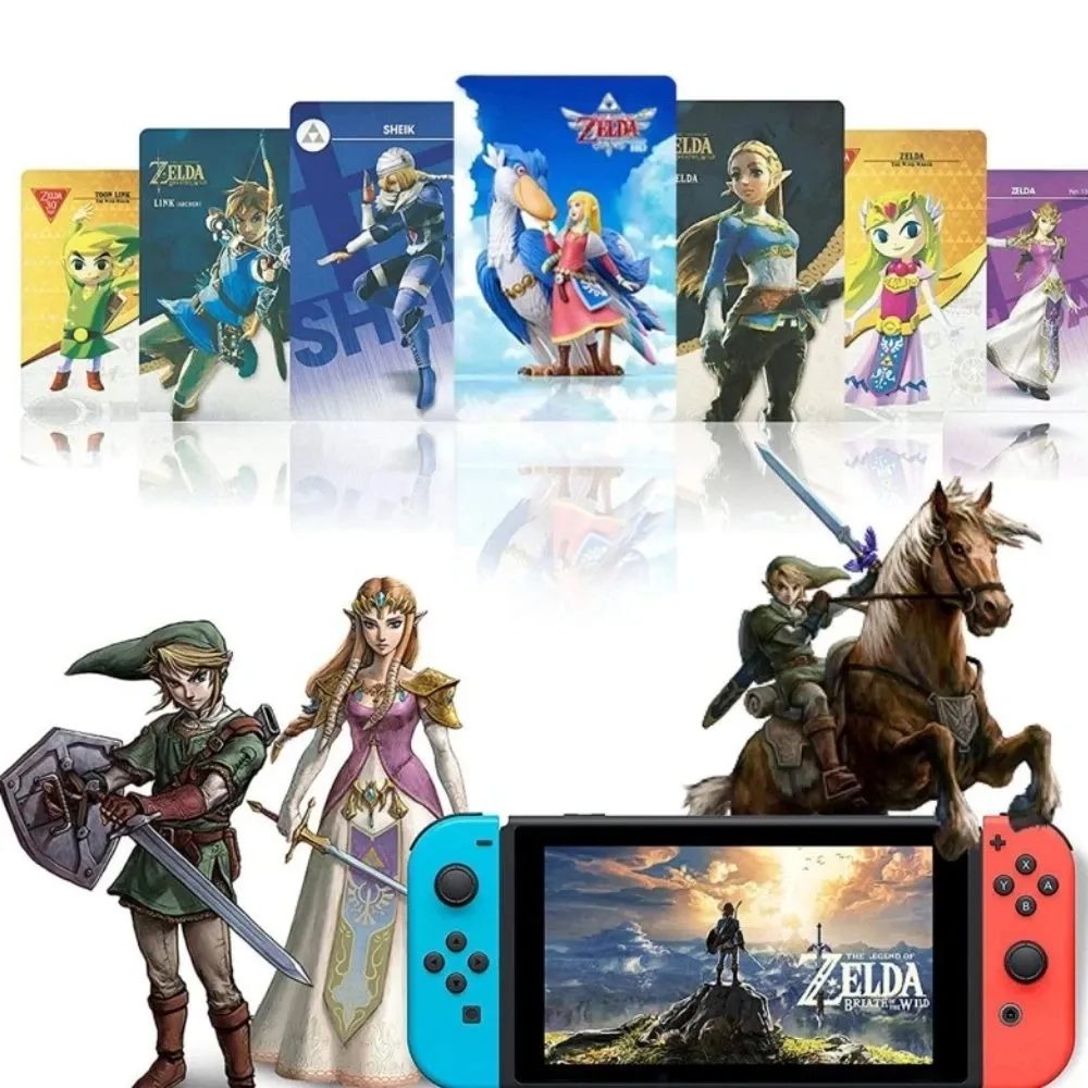 높은 Quanity 40pcs Zeldaes 카드 NTAG215 NFC BOTW 세트 Skyward Sword Loftwing과 함께 Wild Forns Switch 게임의 링크 호흡