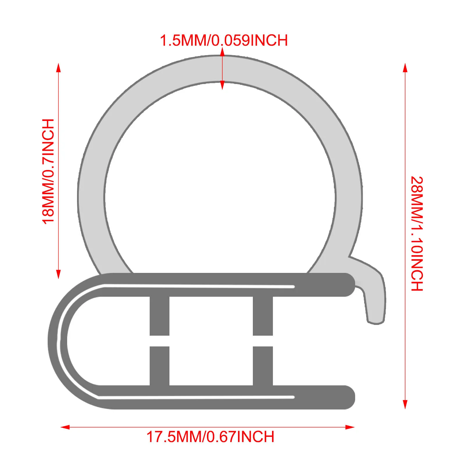 4M bildörr EPDM Trim Seal Strip med sido PVC -glödlampa för VW Volkswagen T5 T5.1 T6 Transporter Campervan California