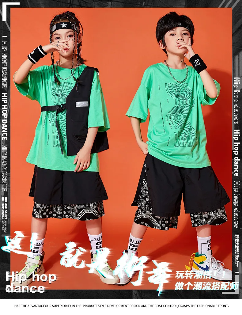 Green Rapper Clothes DHgate.com:Green Hip Hop Style Kids Streetwear Festival Clothing for ...