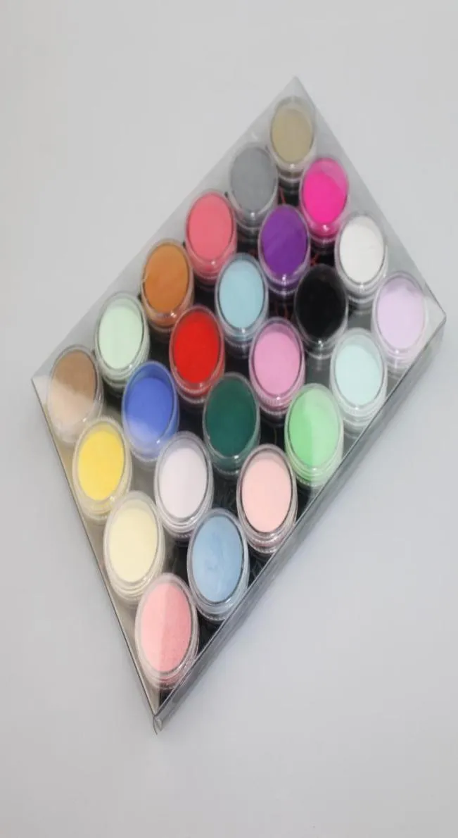 12 18 24 Ensemble de couleurs en acrylique poudre poussière UV Design 3D TIPS DÉCoration Manucure Nail Art Dectoration DIY Nail Powder Tools Crystal DU8798453