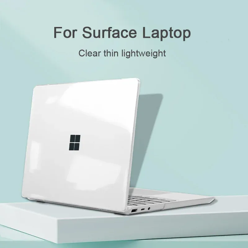 Fälle Laptop Hülle für Microsoft Surface -Laptop Go 1 2 3 4 5 Metall Alcantara Hülle Hülle klares transparentes Schutzbuchbuch Abdeckung
