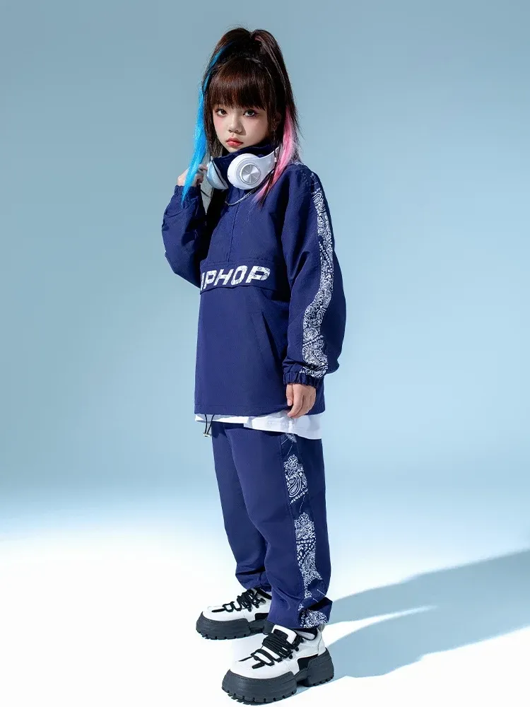 DQS15778 Hip Hop Dance Costumes For Kids Loose Jacket & Hiphop