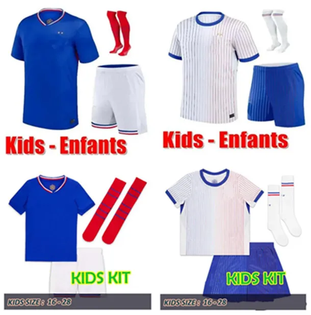 2024 French france soccer Jersey francia Maillot de Foot francia enfant kids kit 2 stars MBAPPE football 2024 25 men shirt Jerseys