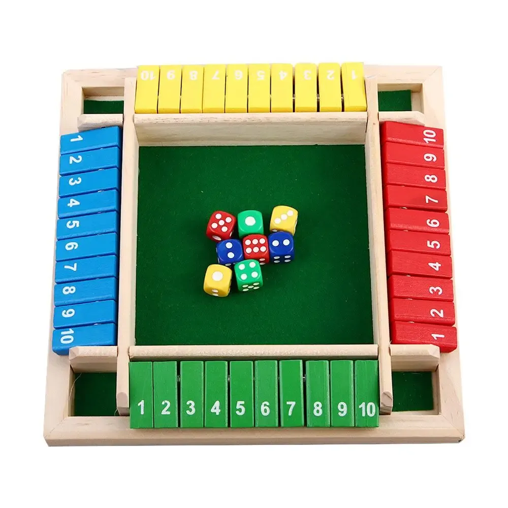 Table de jeu Cadeau parent-enfant jeu numérique Board Board's Toys's Toys Wooden Number Game Shot the Box Dice Game