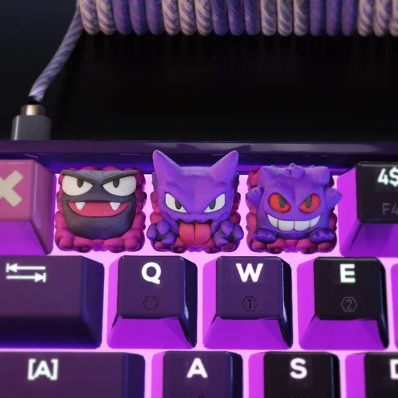 Accessories MiFuny Anime Keycap Resin Custom Keyboard Cap Japanese Anime Cute Key Cap for Mechanical Keyboard Decoration Halloween Gift