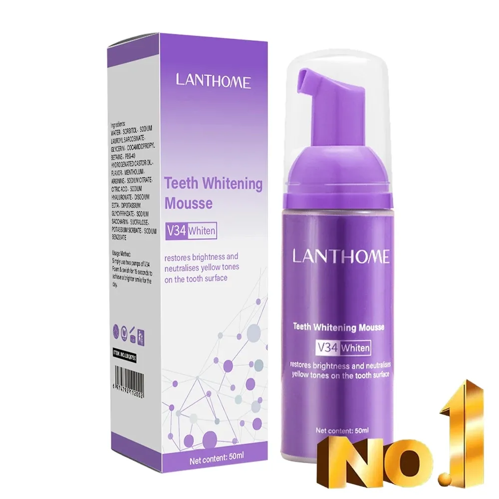 V34 Mousse Toothpaste for Sparkling White Teeth: Powerful Calculus ...