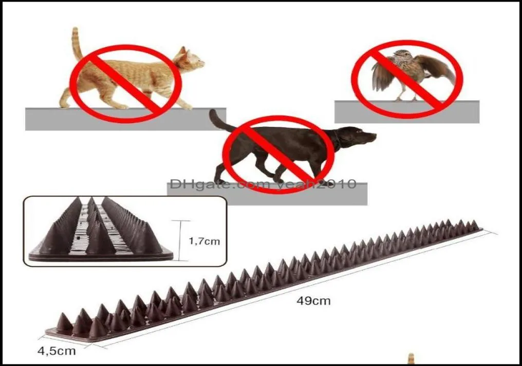 Huizen PET Leveringen Home Garden10pcspack Garden Cat Dog Scat Mat Plastic doorn Bird Burglar Defender Hek Spike Anti Duiven BIR4839989