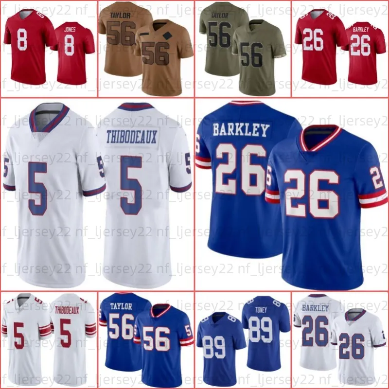 Jalin Hyatt 5 Kayvon Thibodeaux Football Jersey Deonte Banks Daniel Jones Dexter Lawrence Taylor Darren Waller Michael Strahan 15 Tommy Devito Simms