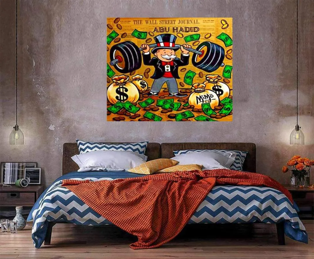 Alec Monopoly pesi pesanti di pittura ad olio enorme su tela di decorazioni per la casa artigianato HD Immagini artistiche da parete Le immagini è accettazione è accettata5851985