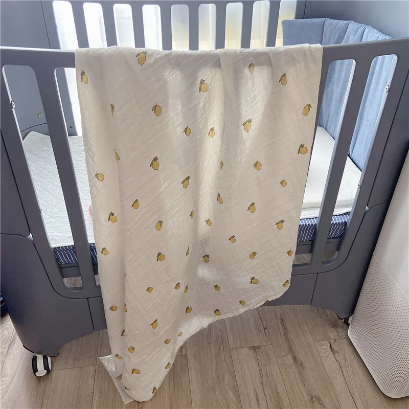 NOUVEAU bébé couverture de couverture fruit bébé émouvante couvertures en mousseline Baby Swaddle Wrap soft biologic kids tout-petit pour la literie à poussette