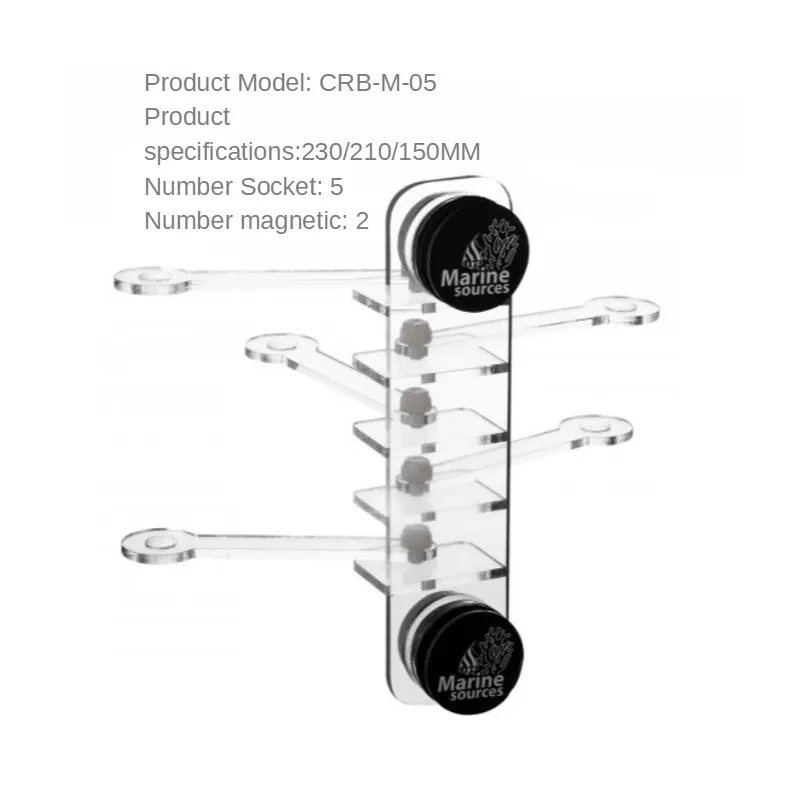 نوافير حوض السمك البحري يحمل حامل مقبس الشعاب المرجاني المغناطيسي الأكريليك لزجاج سميك 15 مم