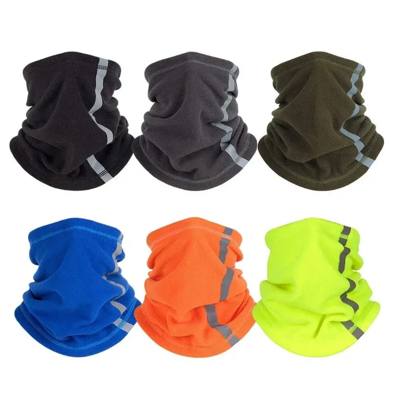 Scarf Riding Motorcycle Outdoor Winter Warm Fleece Neck Scarf Reflective Skiing Face Mask for ...