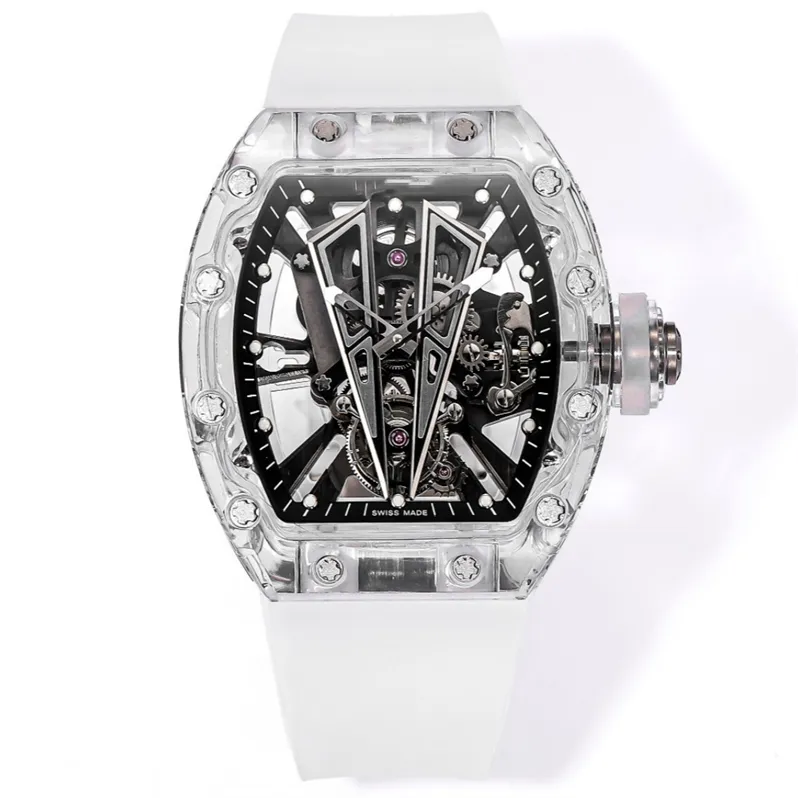 27-03 Roaring Bull Montre de Luxe Luxury Watch Wallwatch Tourbillon Movimiento mecánico Sapphire Crystal Case transparente Men observa relojes de pulsera RELOJES