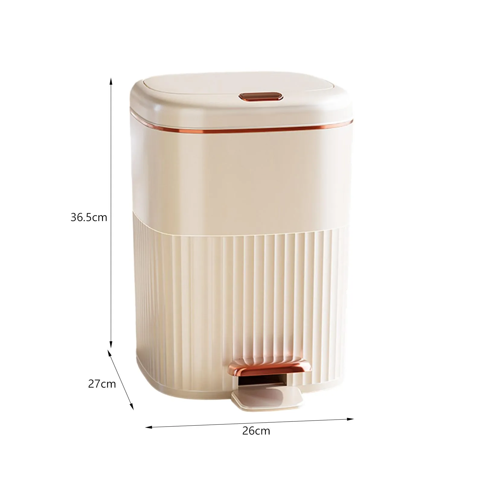 Step Trash Can with Lids Simple Foot Pedal Garbage Bin Garbage Container Bin for Study Toilet Entryway Laundry Room Home