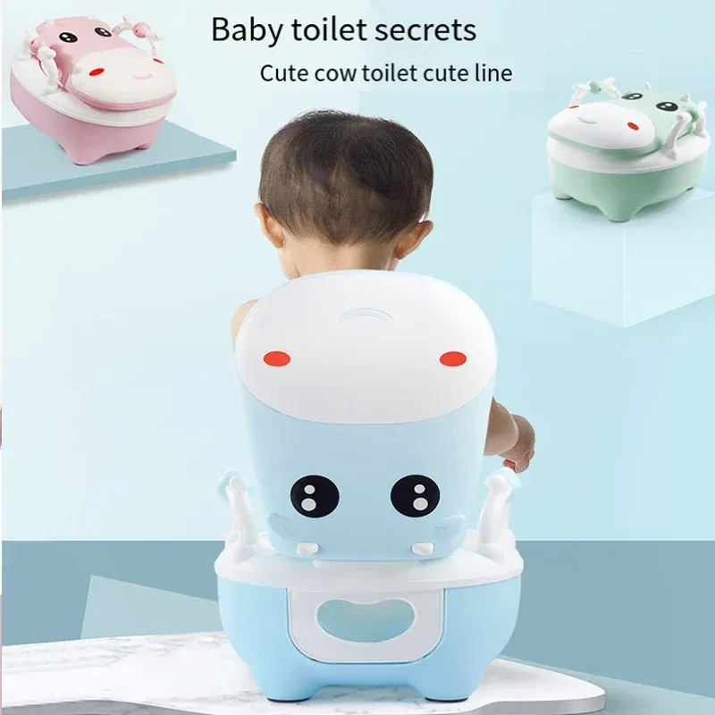 Kindertoilettensitz süßer Kuh Toiletten Haushalt Toilettenjunge Mädchen Baby Toiletten Kleinkinder Baby Töpfchen Urinal Kinderkindertöpfchen