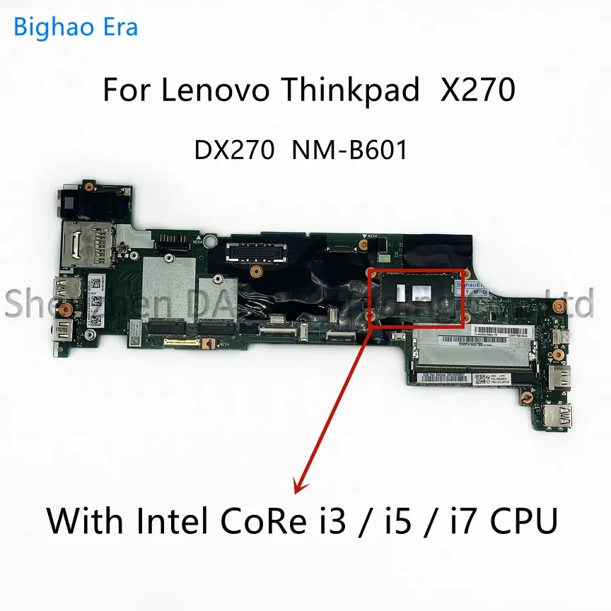 Moederbord DX270 NMB061 voor Lenovo ThinkPad X270 Laptop Motherboard met I37300U I77500U CPU, FRU: 01LW714 01HY507 01YR991 01HY506