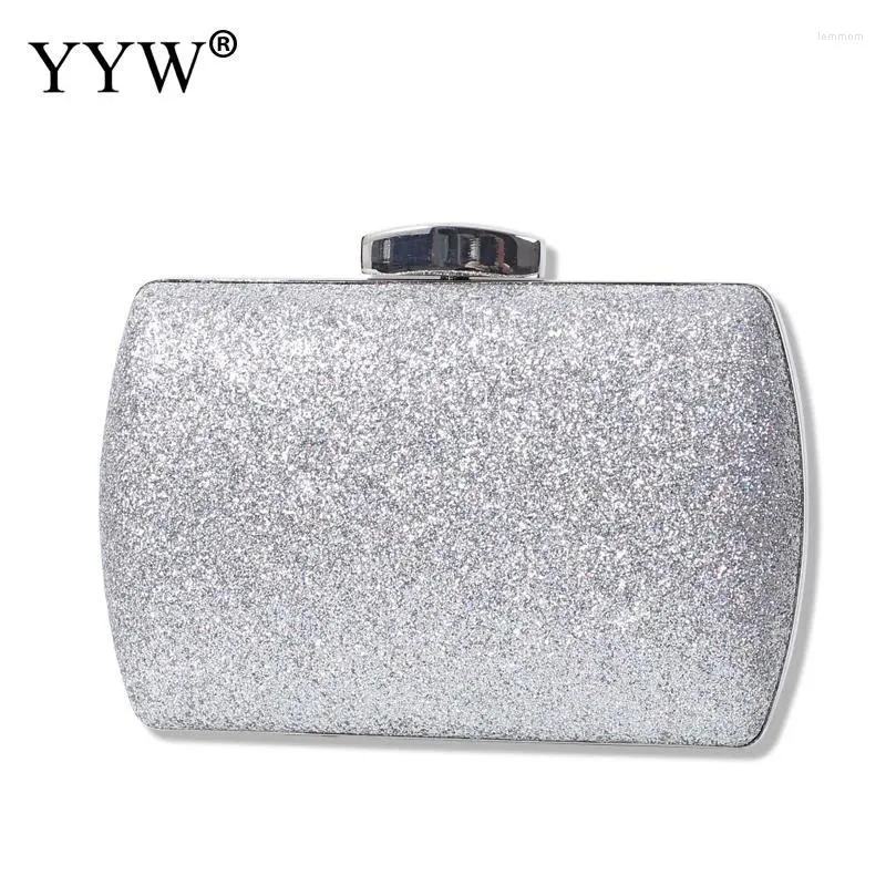 Evening Bags 2024 Silver Sequins Handbag Purse Clutches For Women Glitter Cocktail Party Wedding Red Elegant Clutch Bag