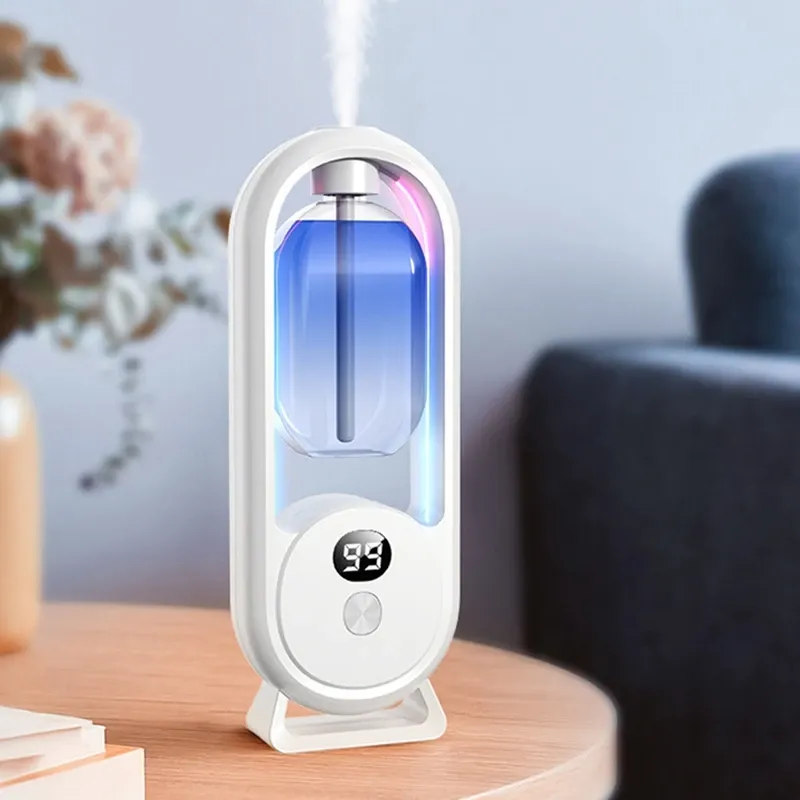 Diffuser With Screen Wall Mounted Essential Oil Diffuser Rechargeable Timed Spray Digital ...