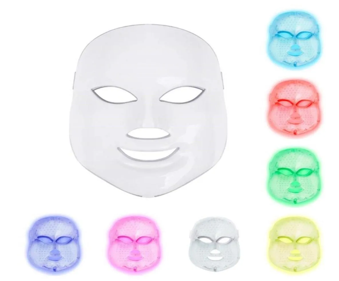 7 couleurs soins légers en peau rajeunispoite ride acné retirer face beauté spa beauté pon led masque facial thérapie5184787