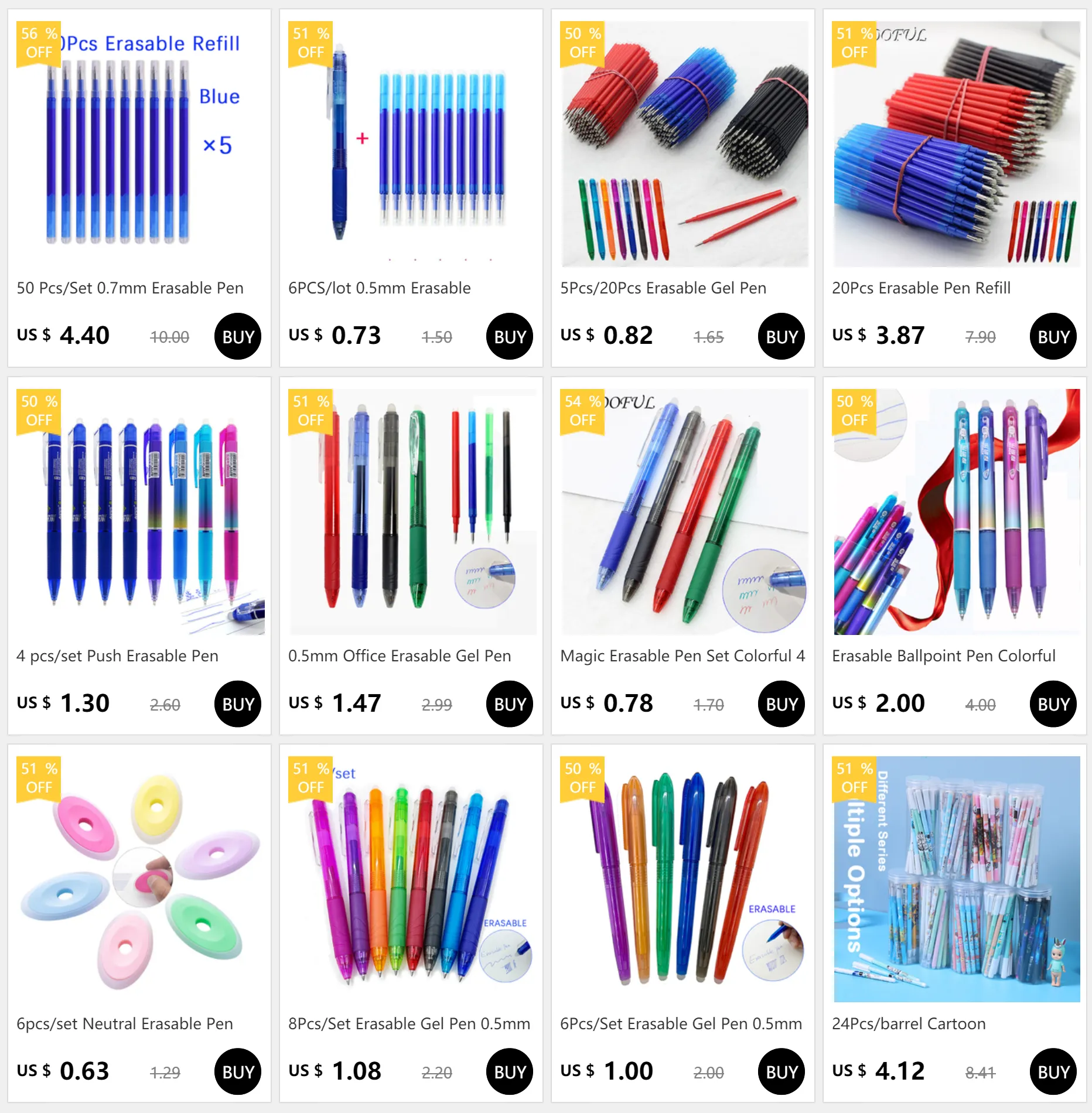 Magic Erasable Pen Set, Colorful, Erasable Gel Pens with Washable ...