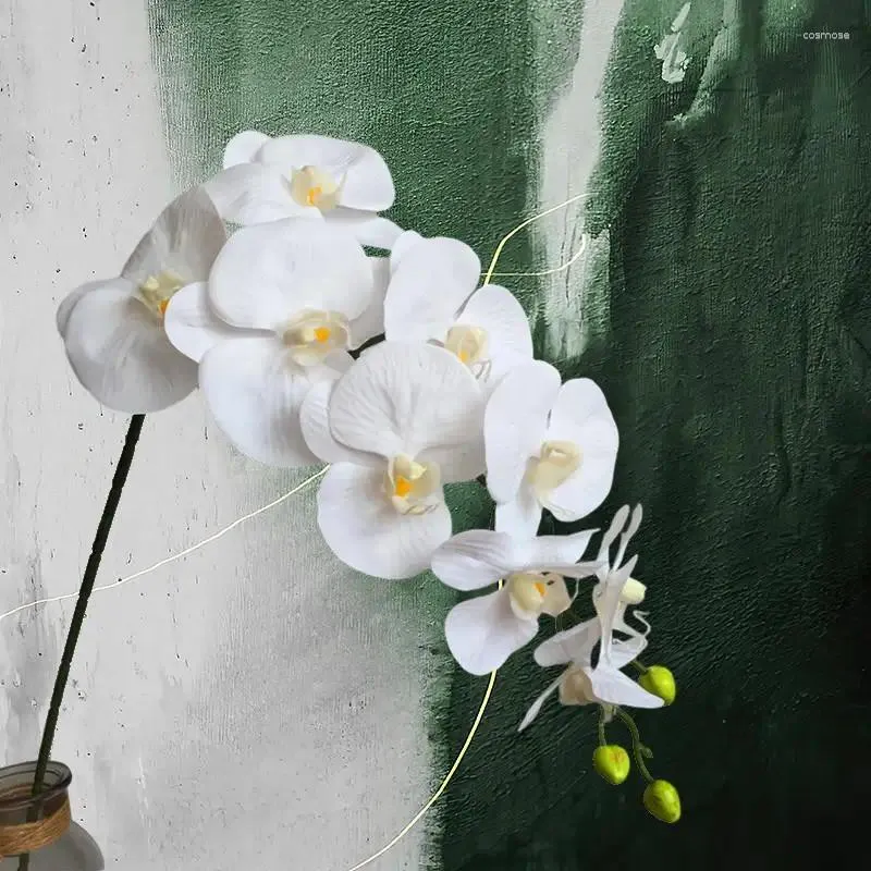 Decoratieve bloemen Groothandel High End -kwaliteit PU Artificial voor realistische bruiloftdecoratie gesimuleerde phalaenopsis verkleden