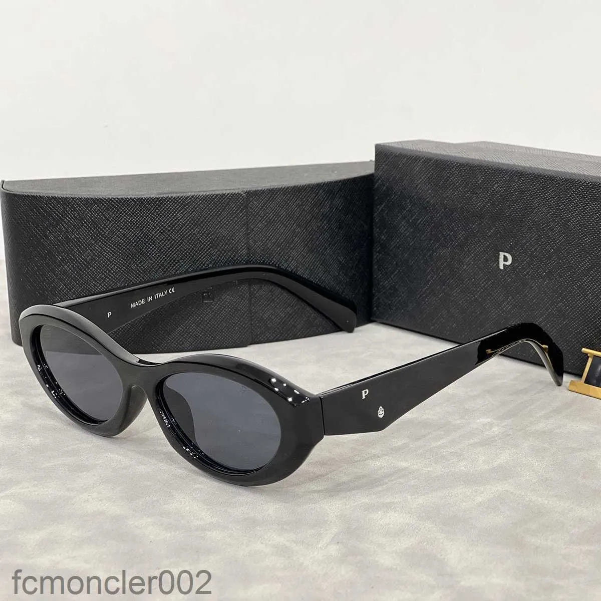 Óculos de sol de grife elipses olho de gato para mulheres tendências pequenas tendências de tendências de presente de copos de praia Proteção UV polarizada com caixa Nice 1vx2