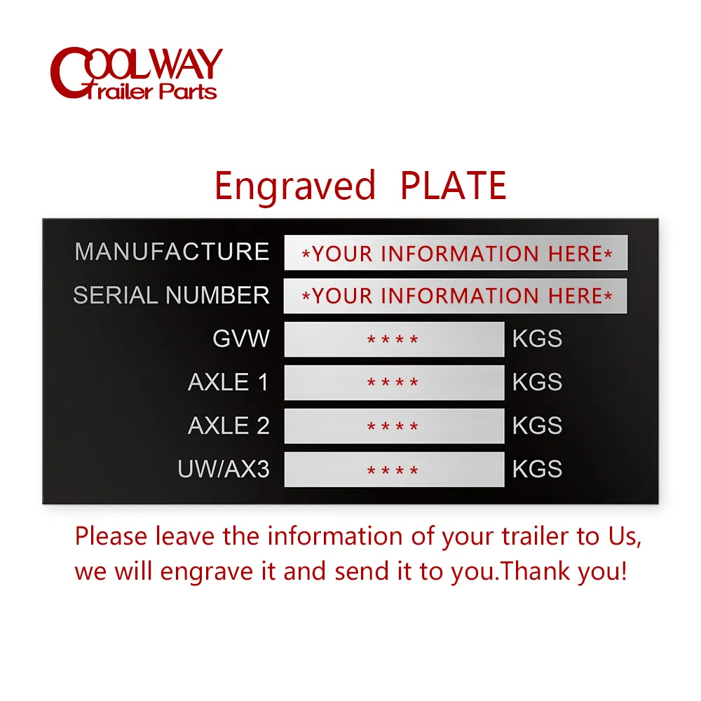 Sold Tags For Rv 140x65mm Customizable Aluminum Vehicle ID Tag for Trailers, Weight ...