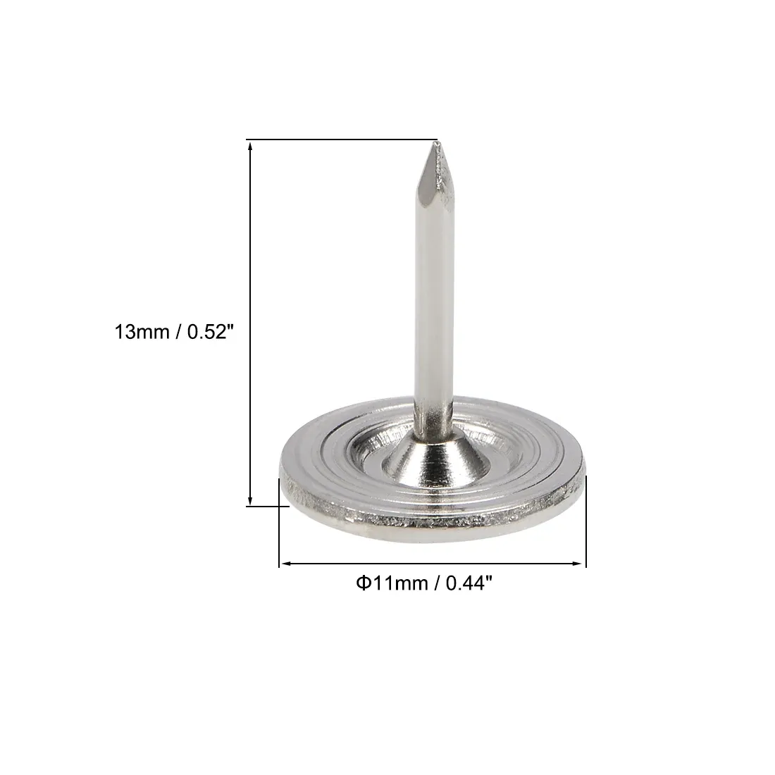 Uxcell 50 Pcs Upholstery Tacks - 11mm Head Silver Round Thumb Push Pins For Furniture & DIY - View #9