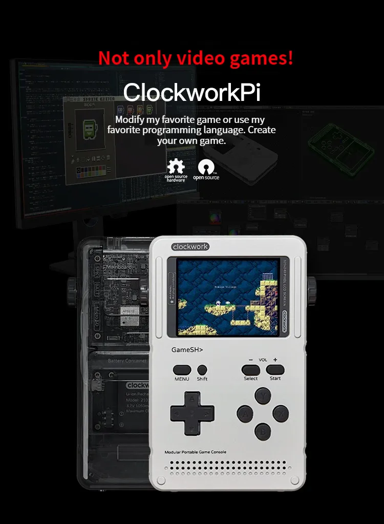 GameShell Kit Portable Retro Game Console For PS1 NES GBA Custom