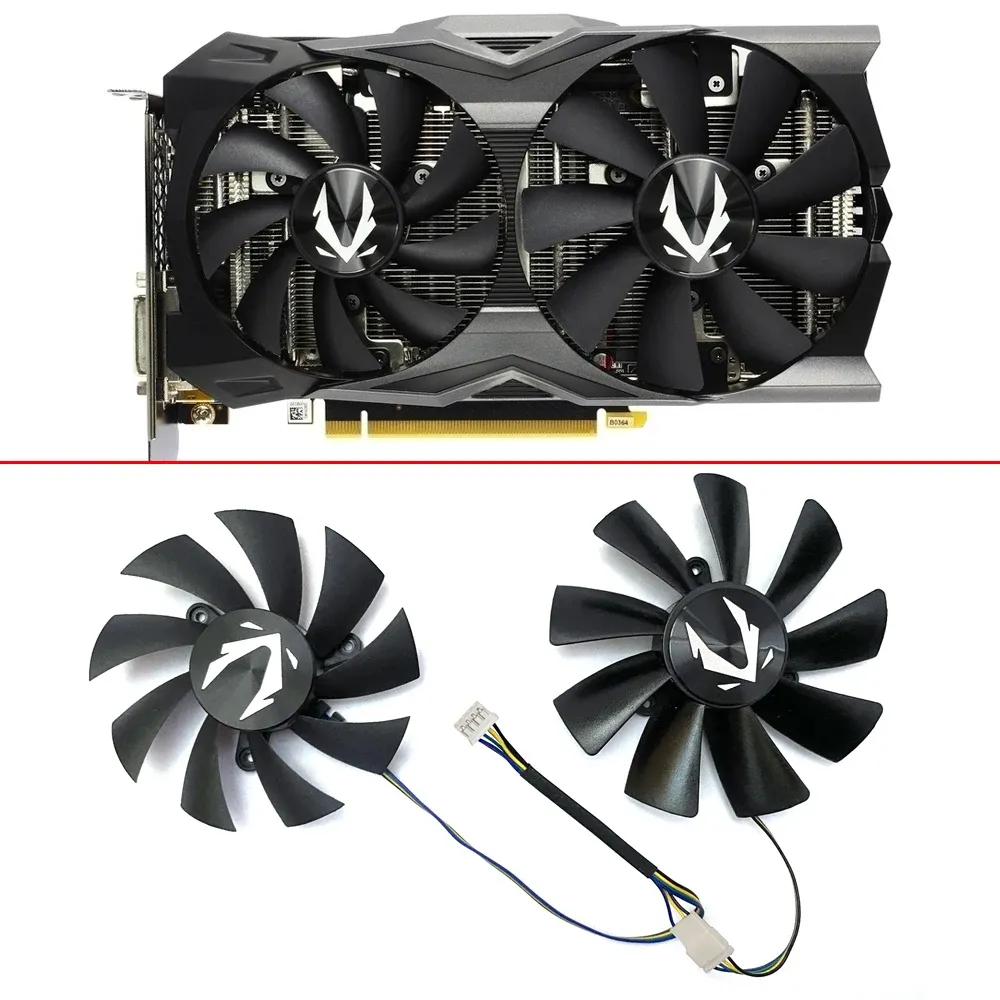 Kuddar ny kylning 87mm 100mm GAA8S2U GA92S2H 12V 0,45A 4PIN GEFORCE RTX2070 GPU FAN för ZOTAC RTX2070 RTX 2070 OC MINI VIDEO CARD FANS