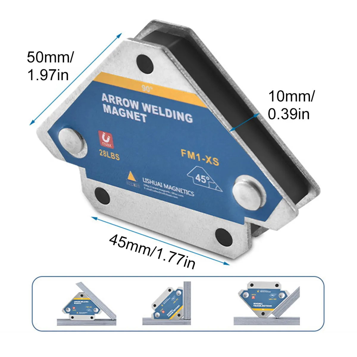 V type magnetic welding clamps holder suspender fixture adjustable pad