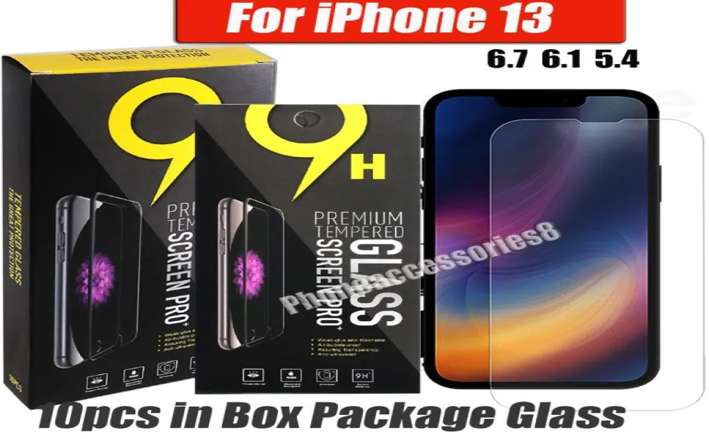 Wysokiej jakości szklany szklany szklany ochraniacz ekranu na iPhone 13 12 11 Pro Max XR XS 8 7 6 6s plus iPhone13 Samsung A01 A11 A12 A06757853