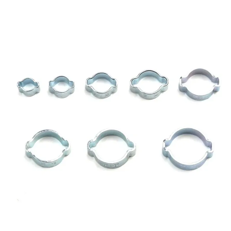 10/5Pcs 5-20mm Hose Clamp Double Ears Clamp Worm Drive Fuel Water Hose Pipe Clamps Clips Hose Fuel Clamps Kit