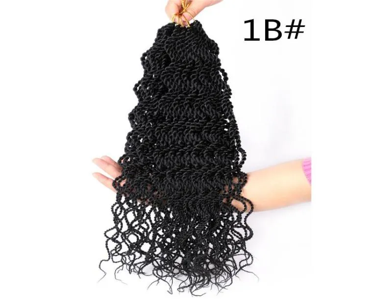 Synthetic Senegalese Hair crochet 18 inch 12 strands wavy curly Crochet braids Hair Wavy Senegalese 60gpc5325886