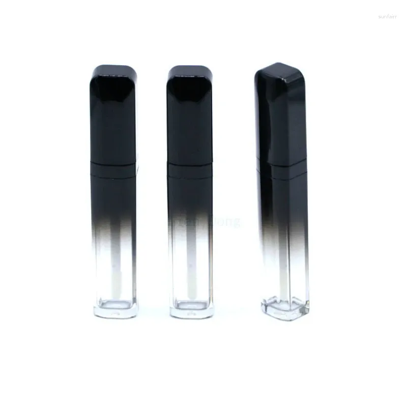 Bottiglie di stoccaggio Gradiente all'ingrosso Black Lip Gluss Tubo 5 ml Contenitore Lipgloss Extem Exmetic Lip Gloss Cless Extem