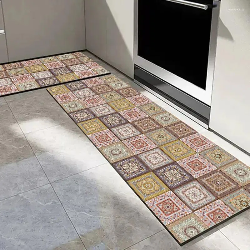 Carpets Nordic Kitchen Mat For Floor Waterproof Carpet Absorbent Hallway Balcony Long Area Rugs Entrance Doormat Washable