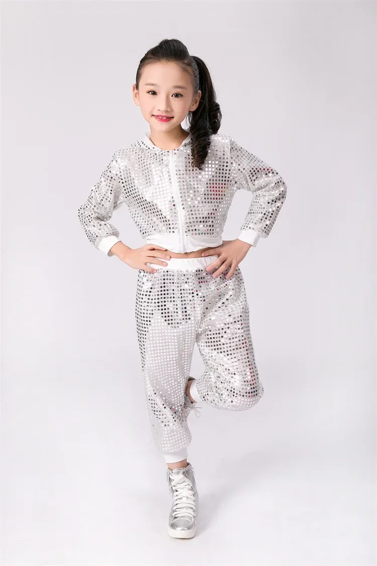 Children's Performance Clothing Street Dance Jazz Dance Sequins Performance Clothing Girls Stage Cheerleading Costumes festival