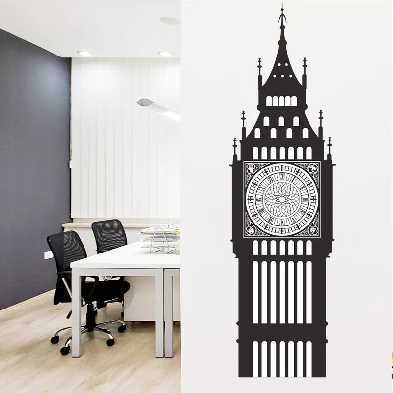 3D simulation alien clock tree wall sticker clock tower owl clock sticker living room bedroom wall decoration watch sticker