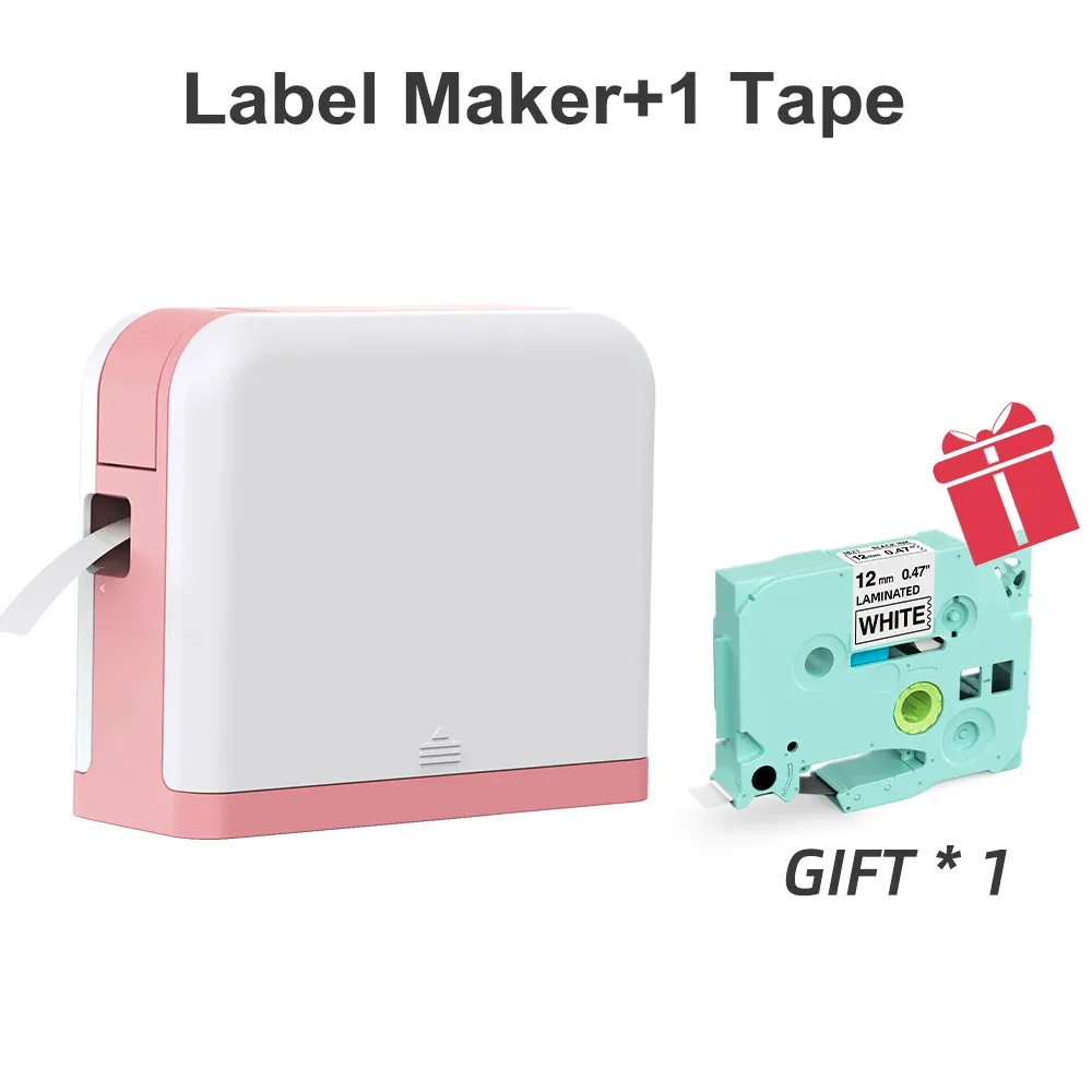 Drucker Vixic P3200 Label Maker Tragbarer Etikettendrucker Taschen -Bluethooth -Etikett -Kennzeichnung Wärmeübertragungsbezeichnung 612mm Rosa Pink