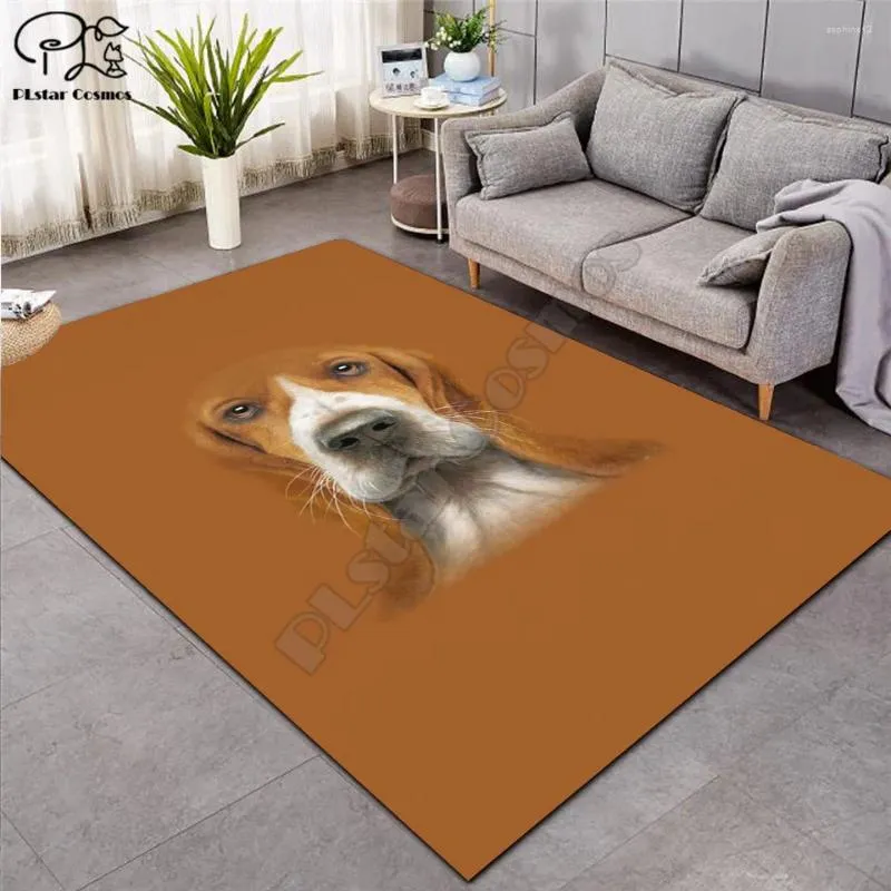Dywany kreskówkowe zabawne pies dywan kwadratowy przeciwśrzucony mata podłogowa 3D dywan bez poślizgu jadalnia mieszka miękka sypialnia styl