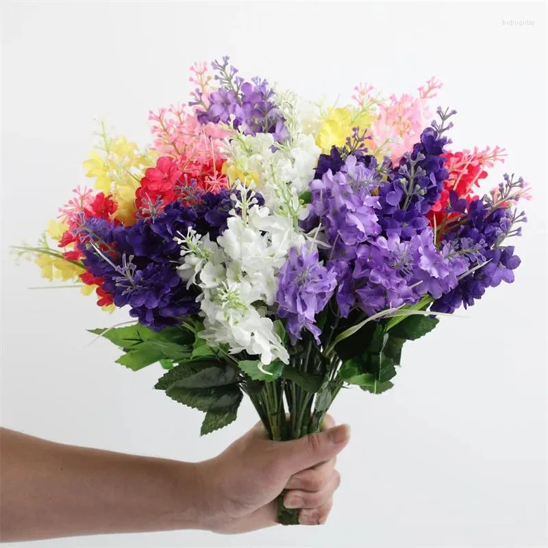 Dekorativa blommor Hyacinth Artificial Flower for Home Decor Interior Bouquet Decoration vardagsrum födelsedagsfest