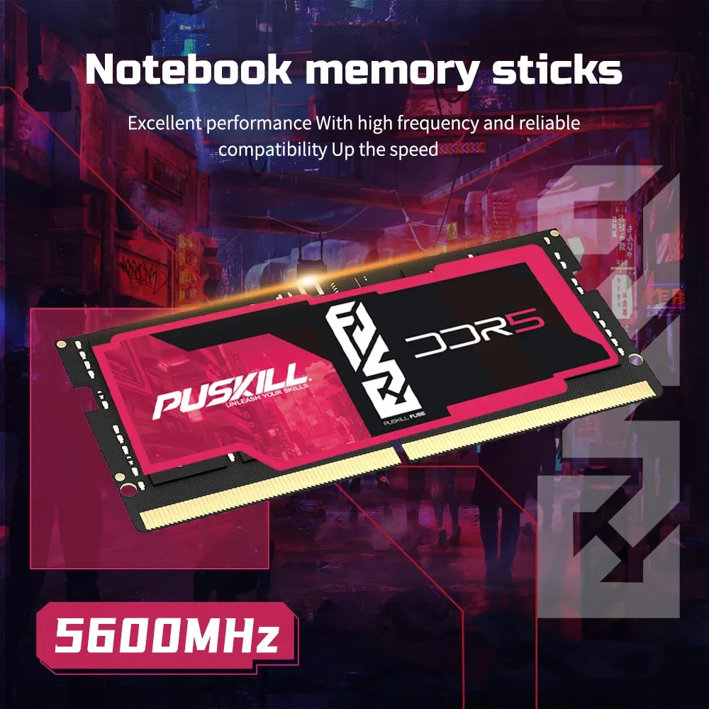PUSKILL DDR5 Laptop Memory Module 8GB 16GB 32GB 4800MHz 1.1V 260