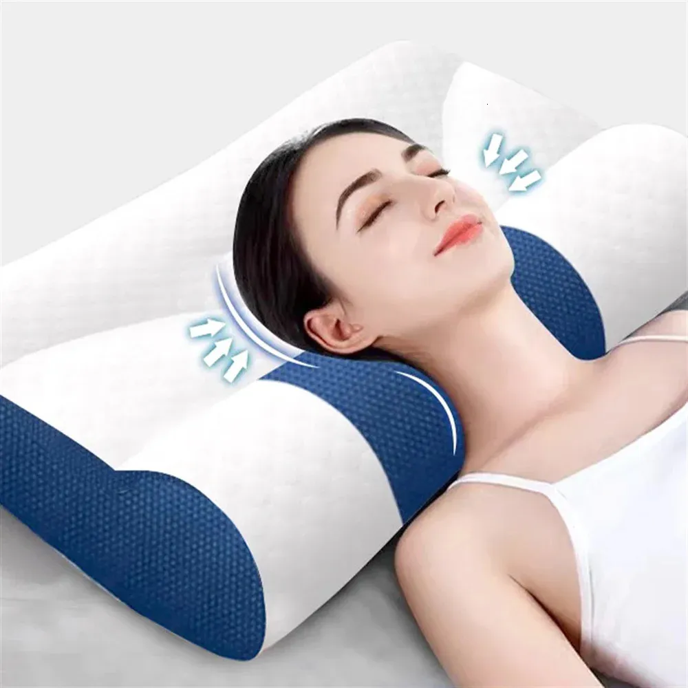 Super ergonomiczna poduszka poduszka poduszka ochronić szyję kręgosłupowy poduszka ortopedyczna poduszka dla wszystkich pozycji snu w magazynie 50x30 cm 240327